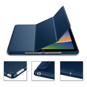 Etui Smart Cover iPad 10.2 Pouces (2019/2020/2021) Bleu à rabat avec support