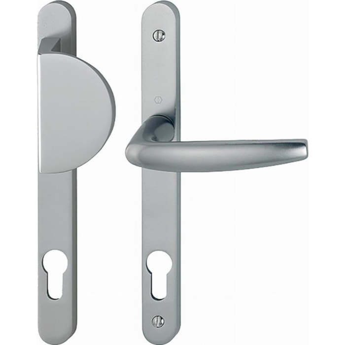 Ensemble de porte palière Atlanta 554/300LMSGL/1530 HOPPE plaque étroite Argent F9 Clé i - entr.70 ép.68/77 - 3891734