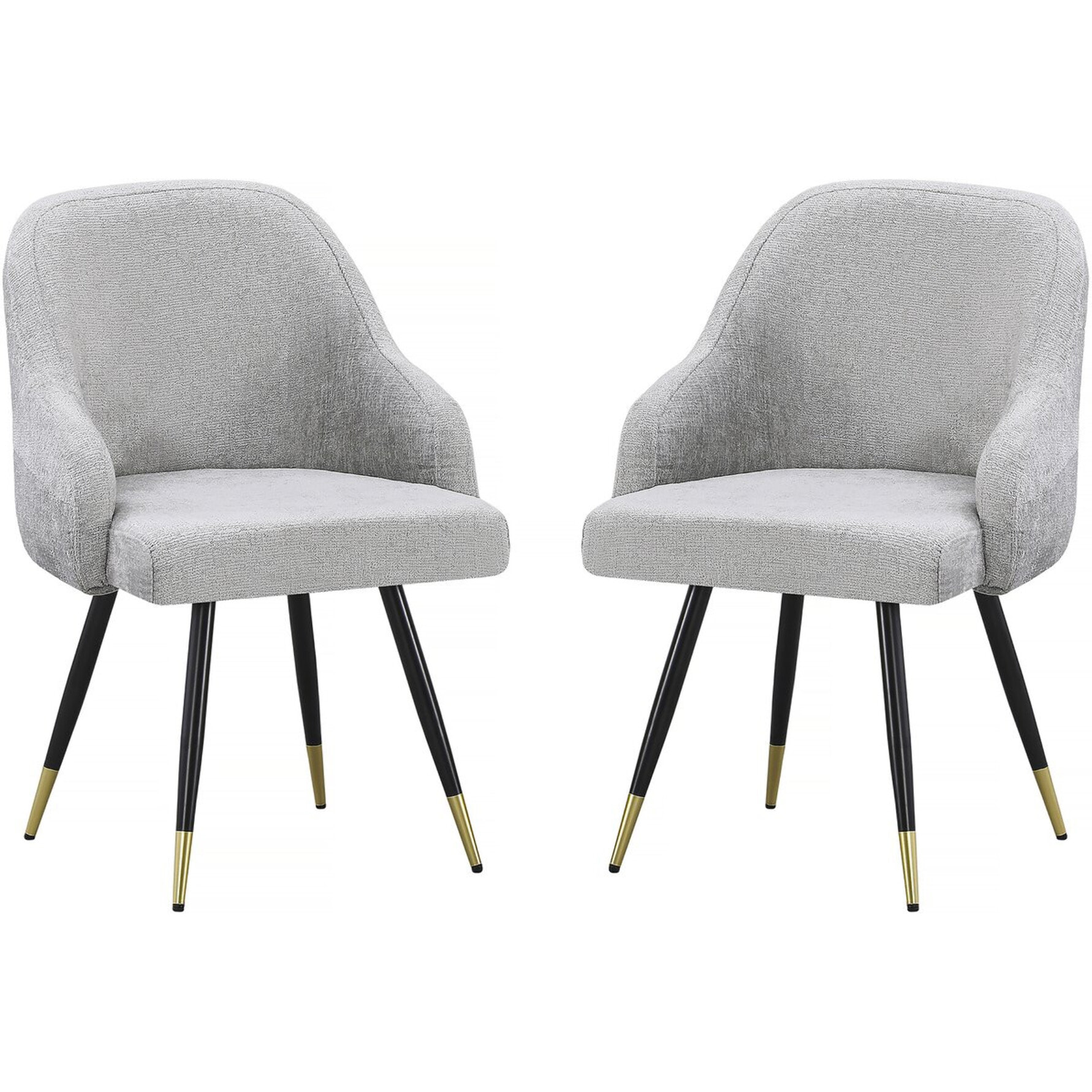 Lot de 2 chaises en tissu "Harmony" - 54 x 57 x 90 cm - Beige