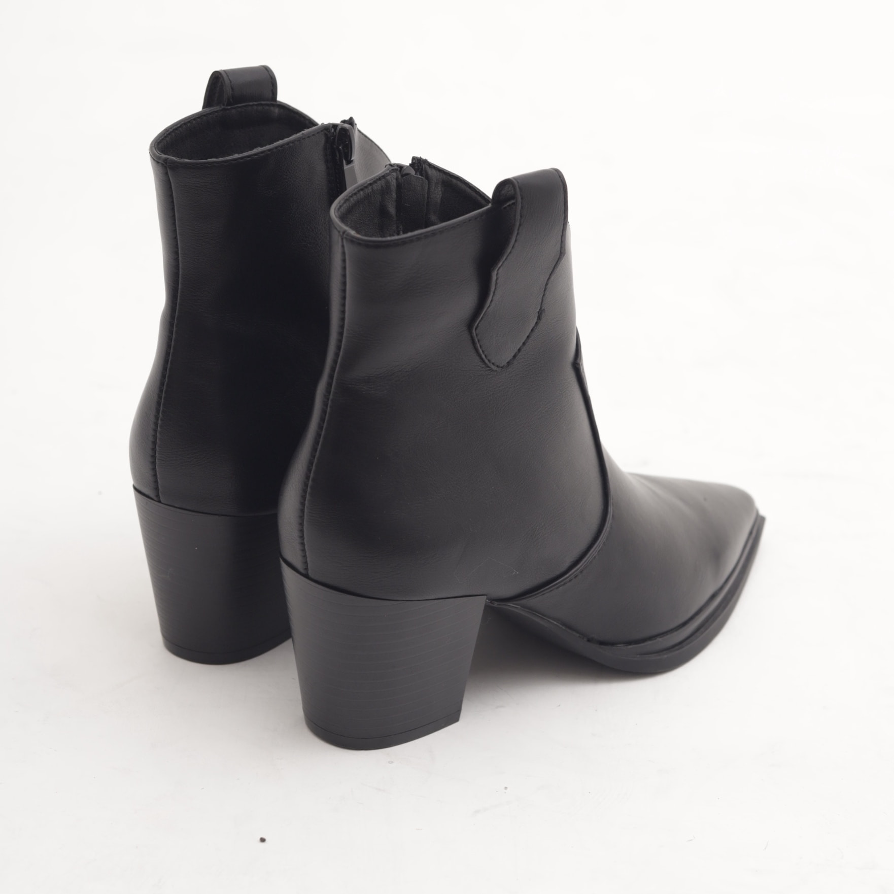 STIVALETTO TEXANO LISCIO NERO