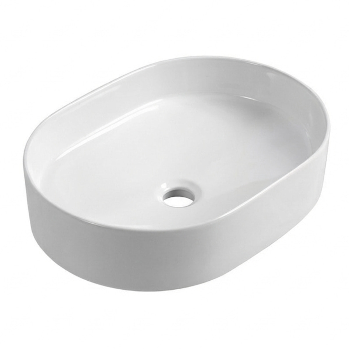 Vasque à poser ovale 50 x 36,5 x 12 cm sans trop-plein blanc brillant PixL (CEPX5037)