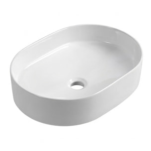 Vasque à poser ovale 50 x 36,5 x 12 cm sans trop-plein blanc brillant PixL (CEPX5037)