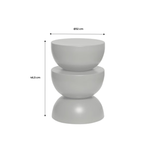 Table d'appoint. bout de canapé. table de chevet en métal effet glassy rose Coumba. Ø32 x H 46.5cm