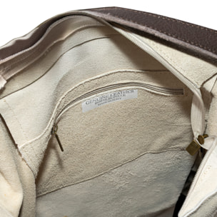 Avigliano bolso shopper mujer. Piel auténtica Gamuza.