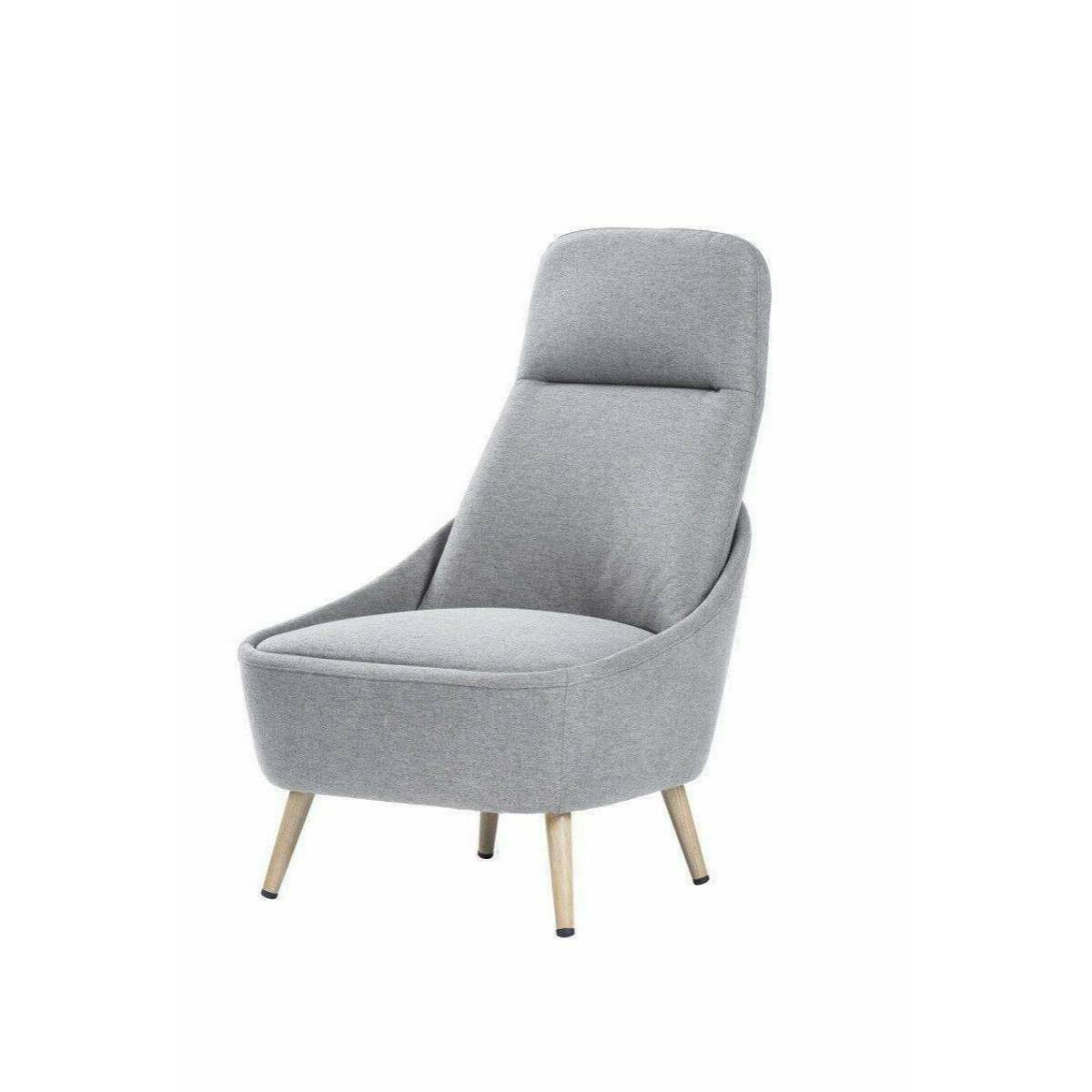 Sedia da ufficio Dunedin, Seduta da attesa per ufficio, Poltrona ergonomica, 77x65h100 cm, Grigio