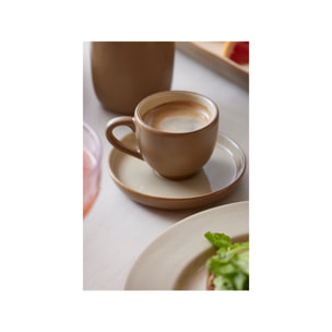 Ensemble tasse espresso 7cl et sous-tasse Wood