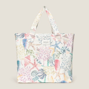 Bolso de playa con estampado marino Conchana color varios 100% Algodón