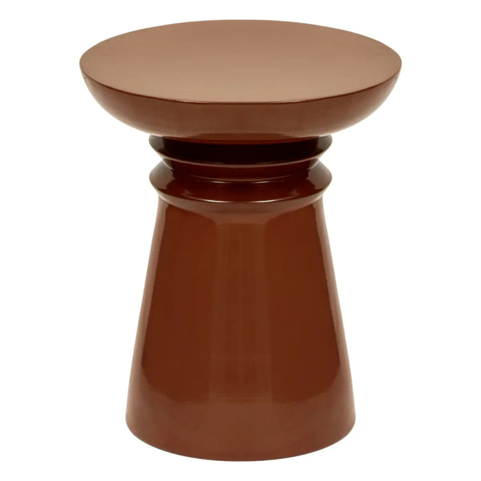 Table d'appoint Jaya ronde D.38cm rouille