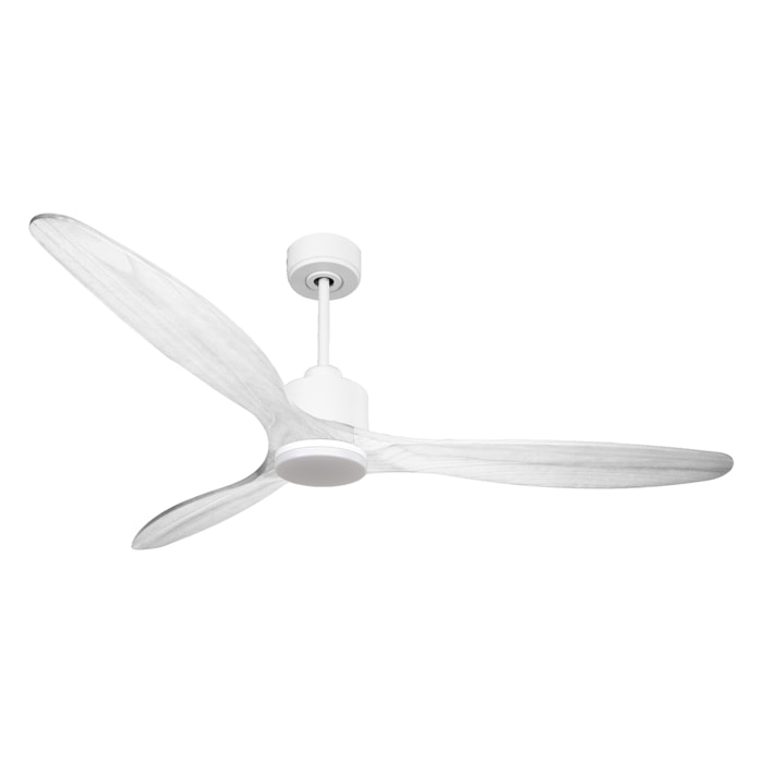 Ventilateur de plafond Réversible  Thermostat Dimmable Wifi Moteur à courant continu Toits en pente Télécommande Lumière à trois tons Hypersilence Mémoire