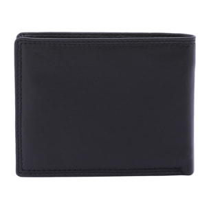 Portafoglio uomo in vera pelle - Modello Cavalier - Casual - 12.5 x 9.5 x 2.0 cm