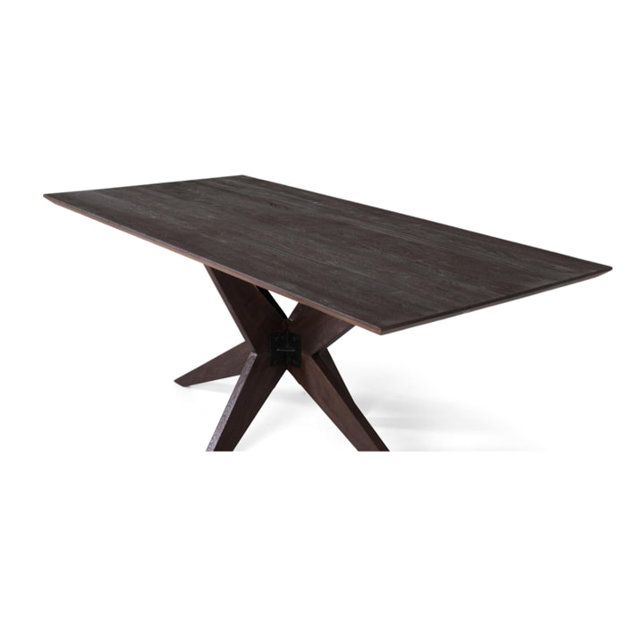 Mesas de Comedor de Madera de Mango 180 Cm Estilo Industrial Vintage