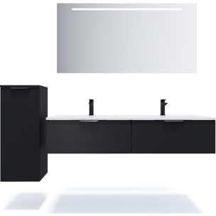 Meuble salle de bain double vasque 2 tiroirs - SOHO