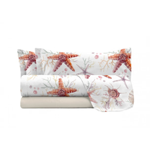 COMPLETO LETTO FANTASY MADE IN ITALY MICROFIBRA-STARFISH SINGOLO