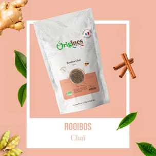 Rooïbos Chaï Bio aux épices indiennes - Sachet 100g