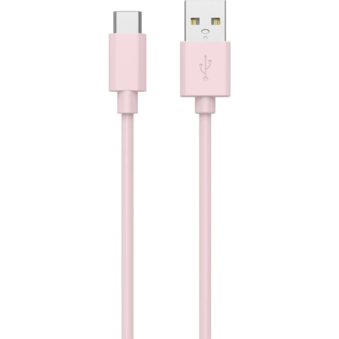 Câble de charge ESSENTIELB USB-A 1M vers USB-C Rose
