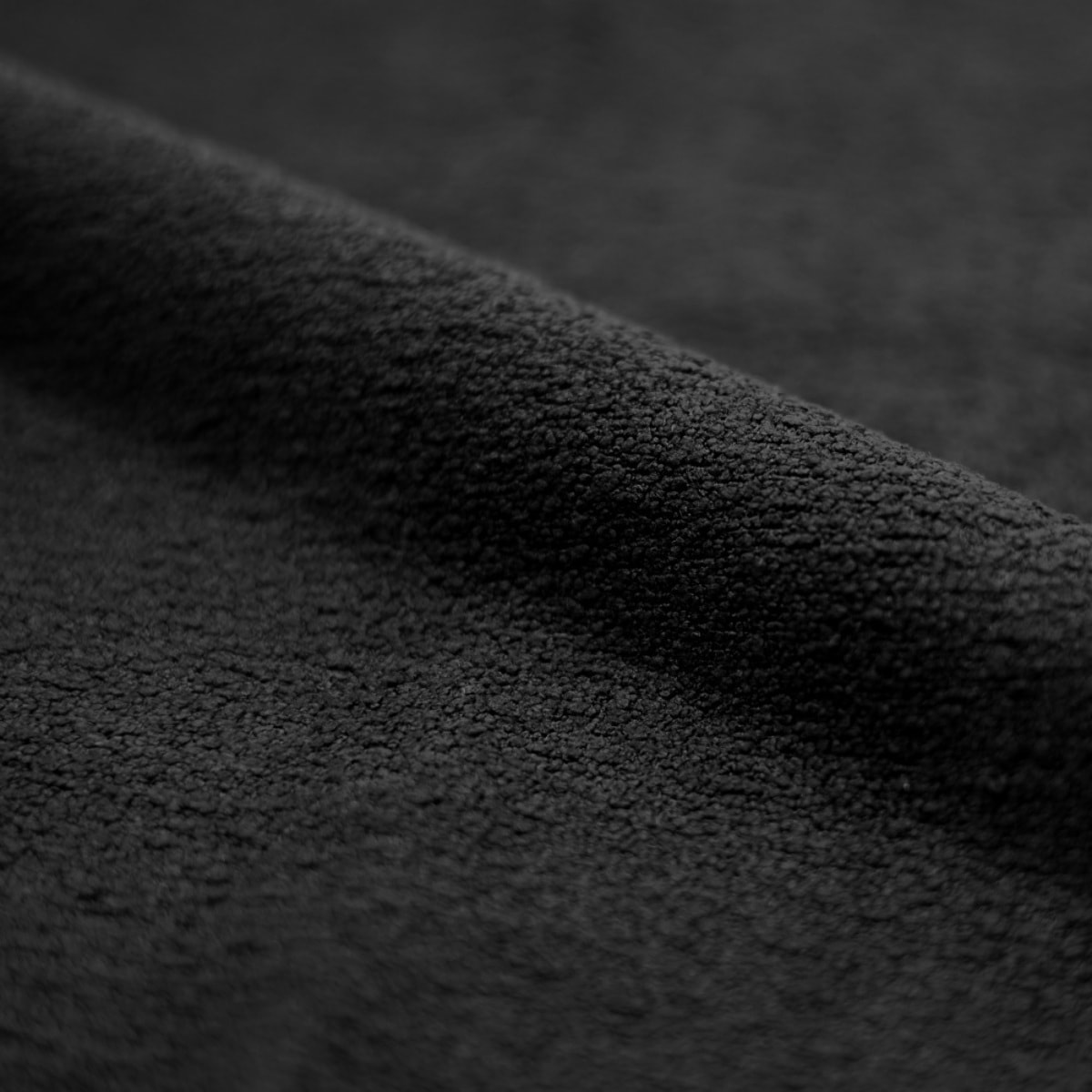 Lot de 2 chaises en tissu bouclé noir et pieds en métal - Groom