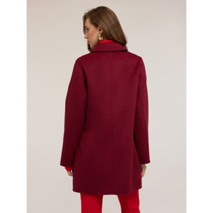 Motivi - Cappotto reversibile in panno misto lana - Bordeaux