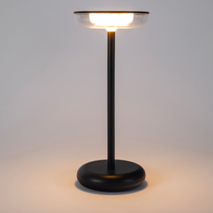 Forlight Pomer Sobremesa exterior en negro con luz led blanco cálido 3000K
