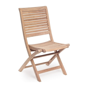 Set di 2 sedie GALILEA in legno teak, pieghevoli