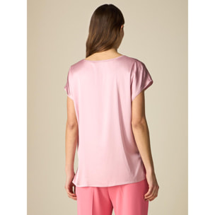 Oltre - Blusa in raso di viscosa - Rosa