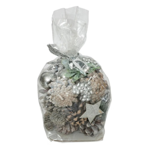 Sachet d'accessoires déco de table nature 110 gr argent