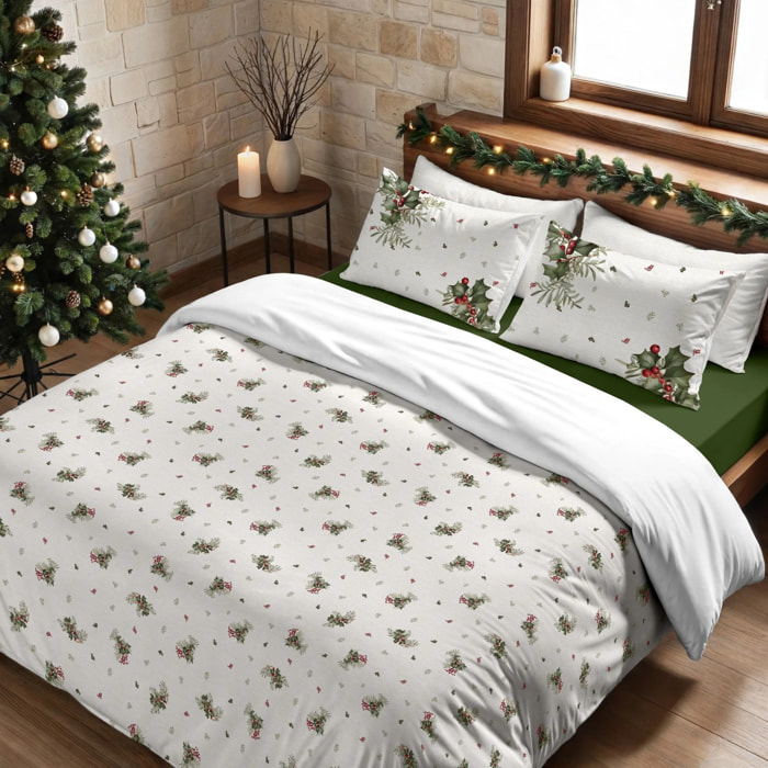 Housse de couette avec pressions Winter Holly