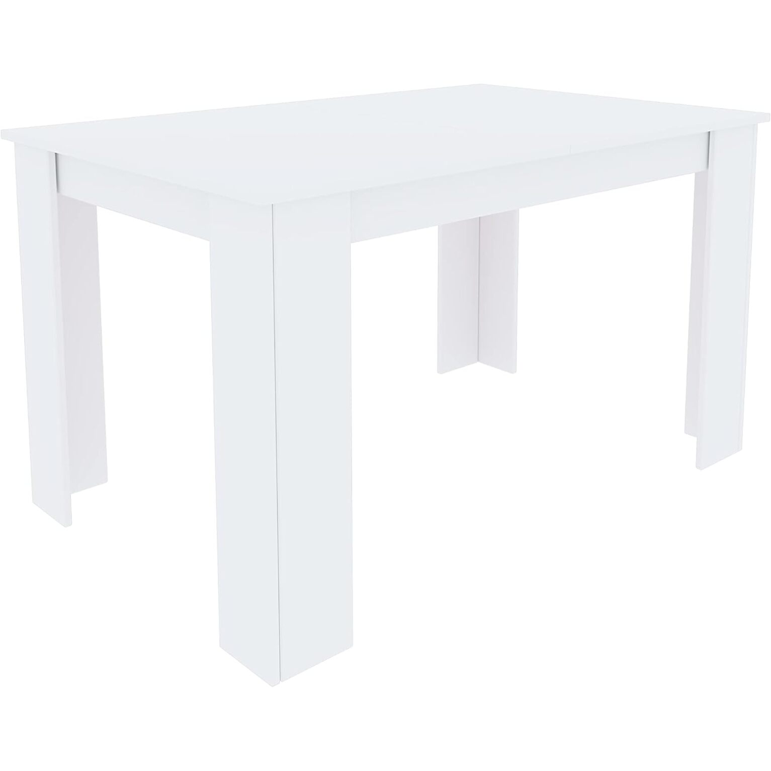 Tavolo da Pranzo Allungabile Estensibile Fino a 190 cm Tavolino Per 6 Persone Salotto Soggiorno Salone Design Moderno 190 x 78 x 90 cm Bianco