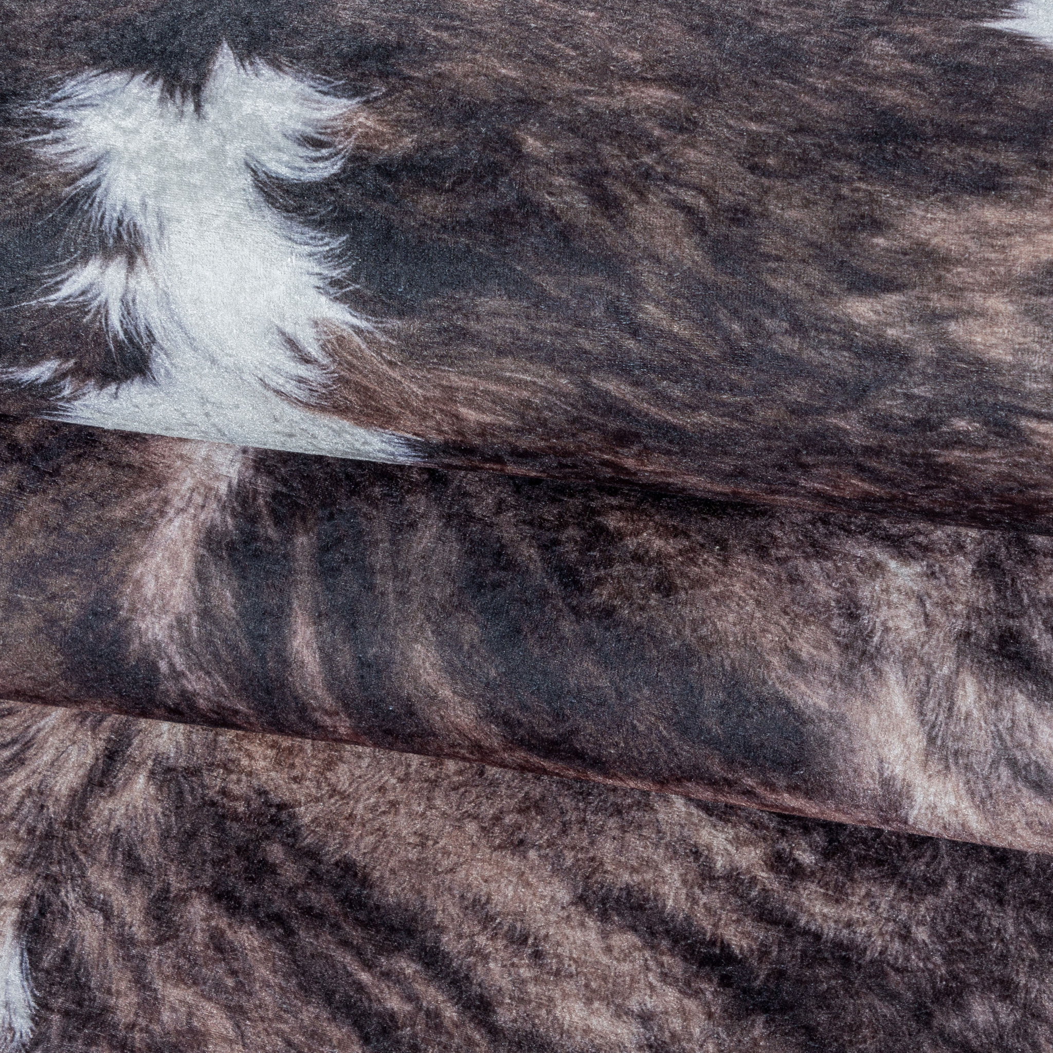 ETOSHA - Tapis imitation peau effet moucheté marron