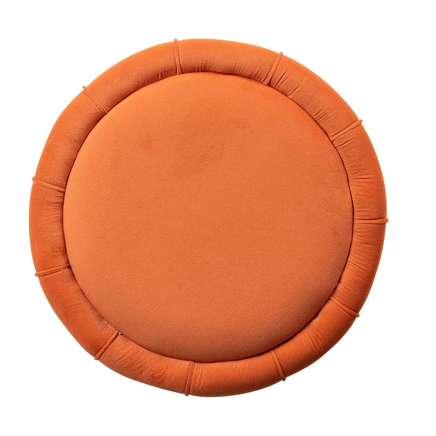 Puff Velvet Naranja Marron 40x40x44 Cm