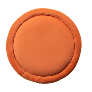 Puff Velvet Naranja Marron 40x40x44 Cm