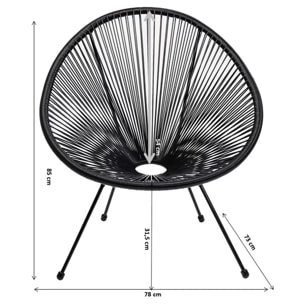 Fauteuil de jardin Acapulco jaune pastel Kare Design