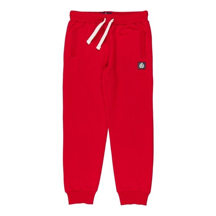 Pants french terry con patch logo Polo Club St Martin Rosso