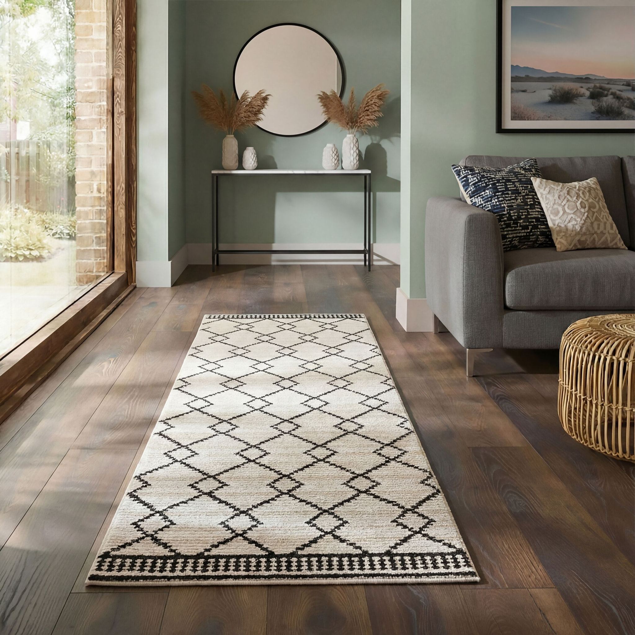 Tapis moderne de couloir ALLIA DIAMOND