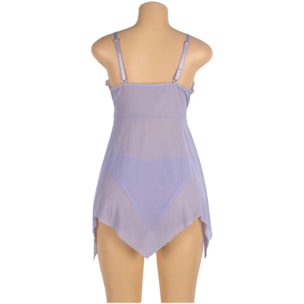 Babydoll morado con encaje color