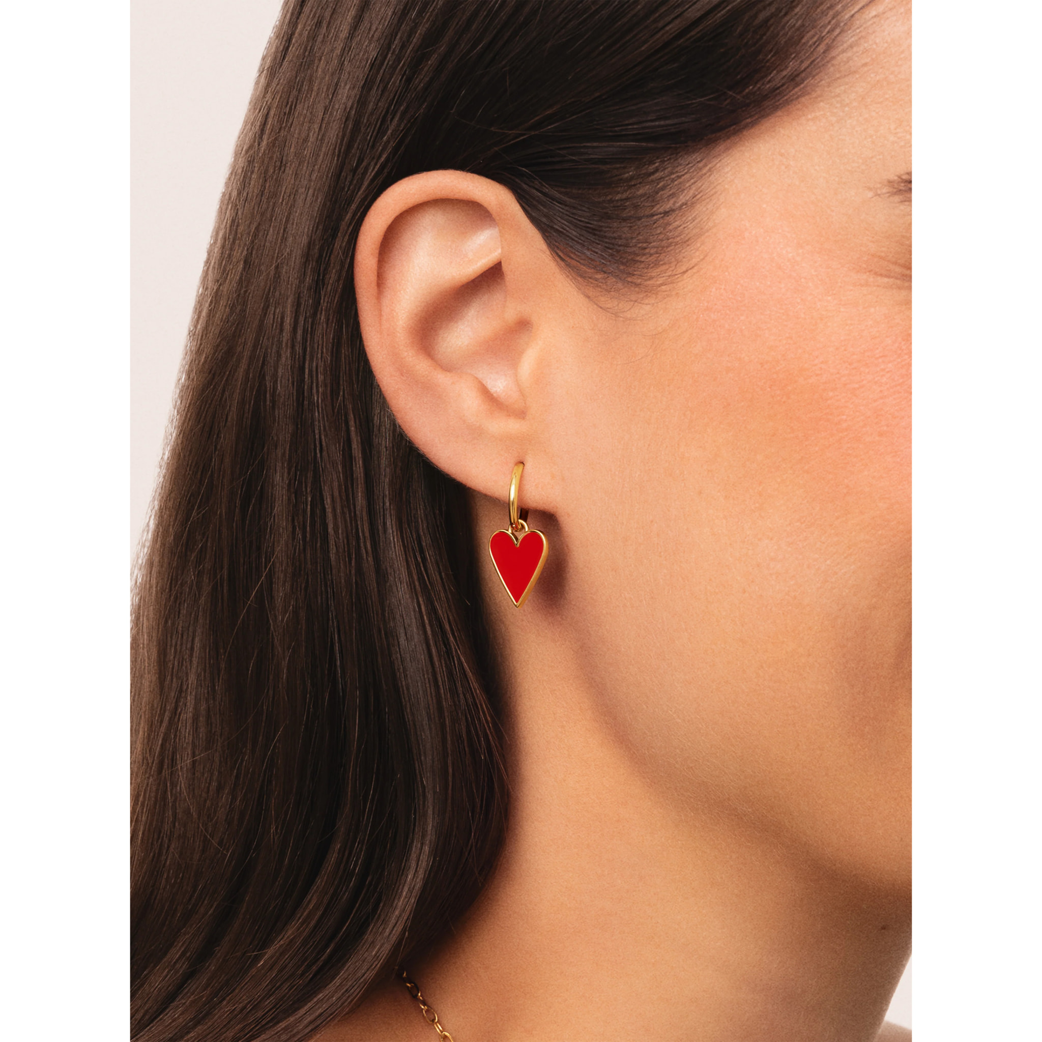 Pendientes Lovely Heart Baño Oro