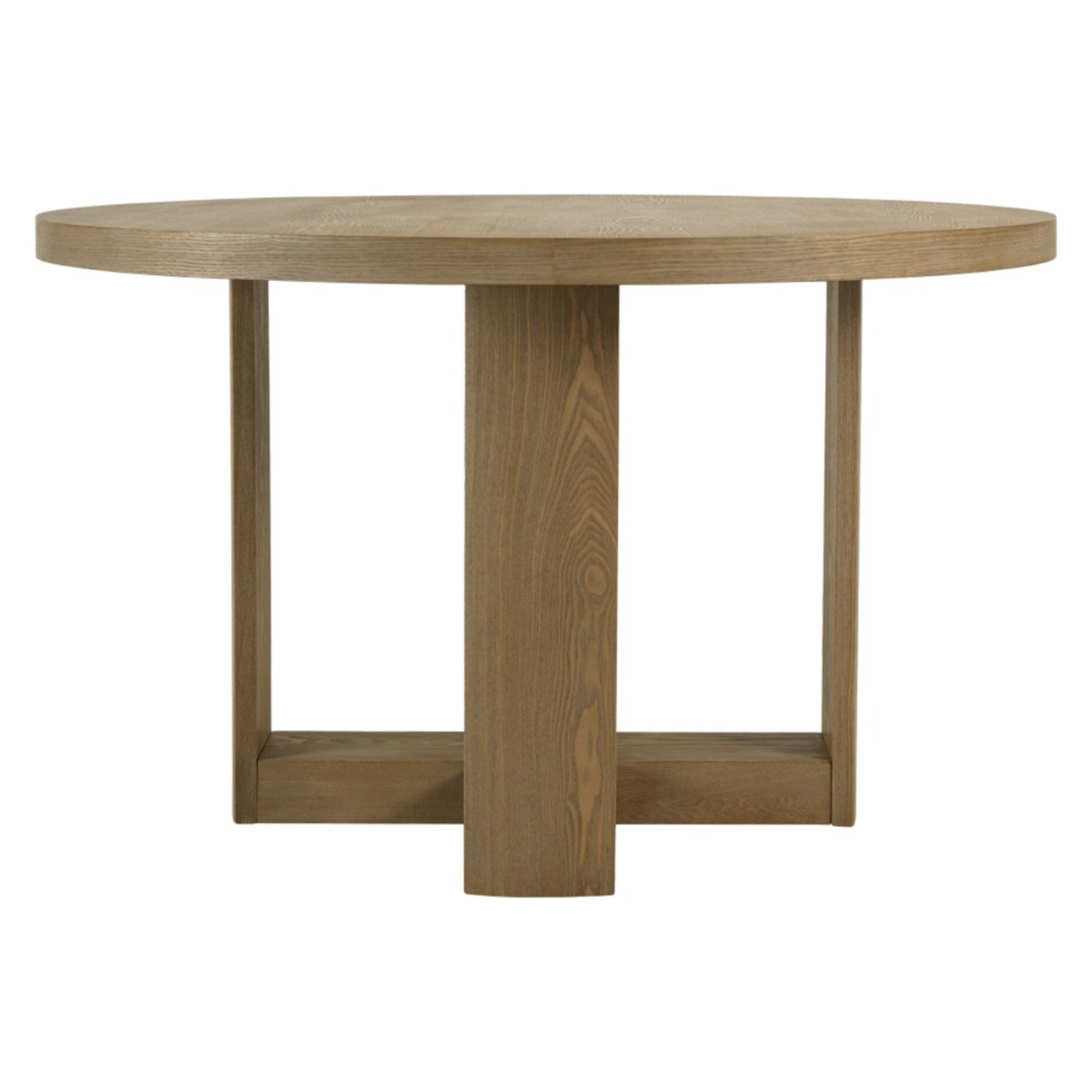 ELLA - Table à manger ronde D125cm couleur naturelle design arrondi