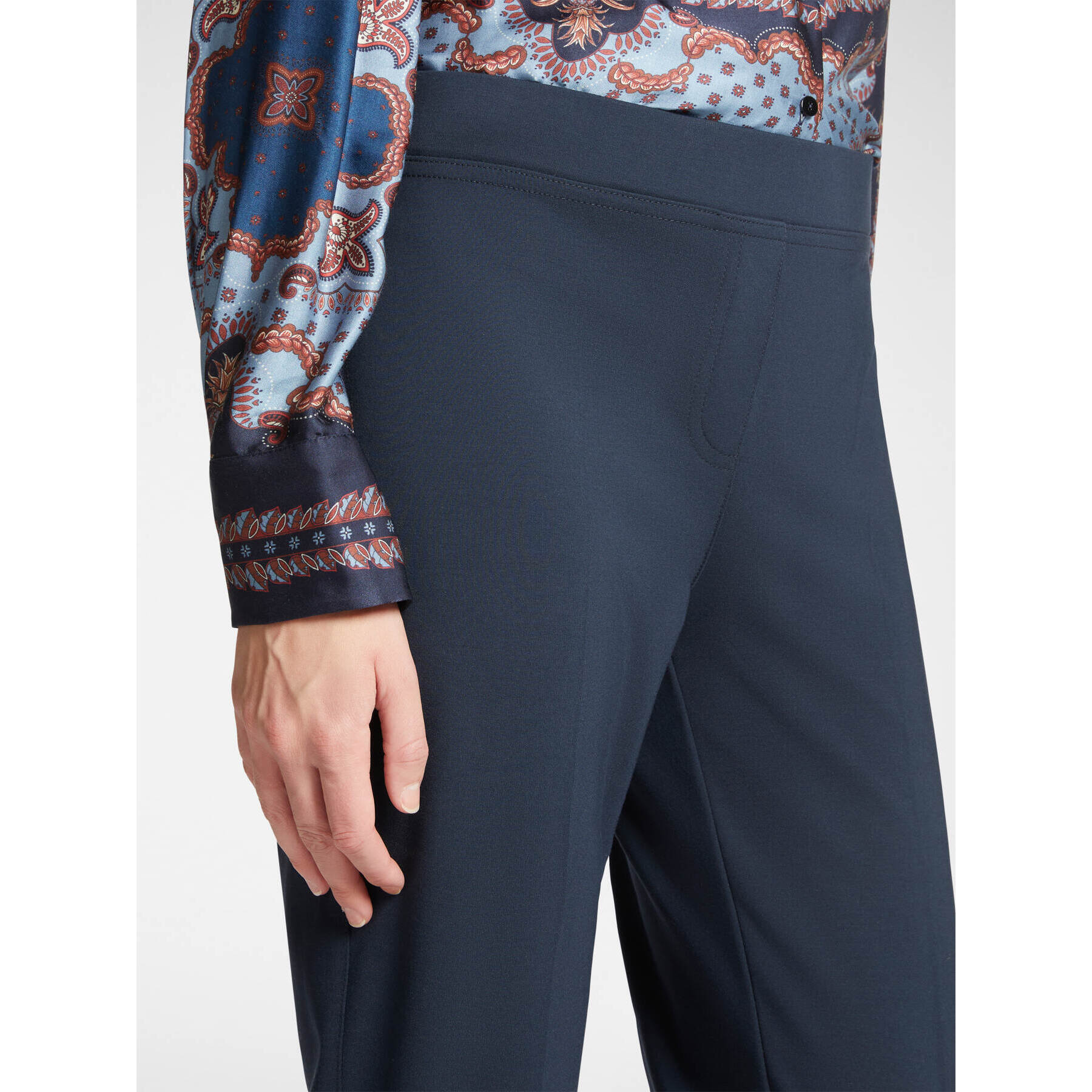 Elena Mirò - Pantaloni slim in punto Milano - Blu