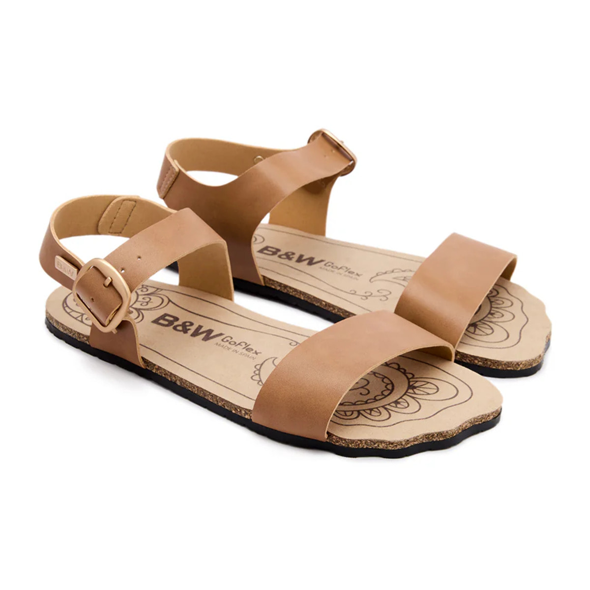 Sandalias Abiertas Barefoot Goflex en Camel