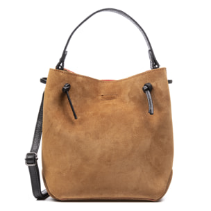 Albidona borsa tote da donna. Pelle autentica finitura Nabuk.