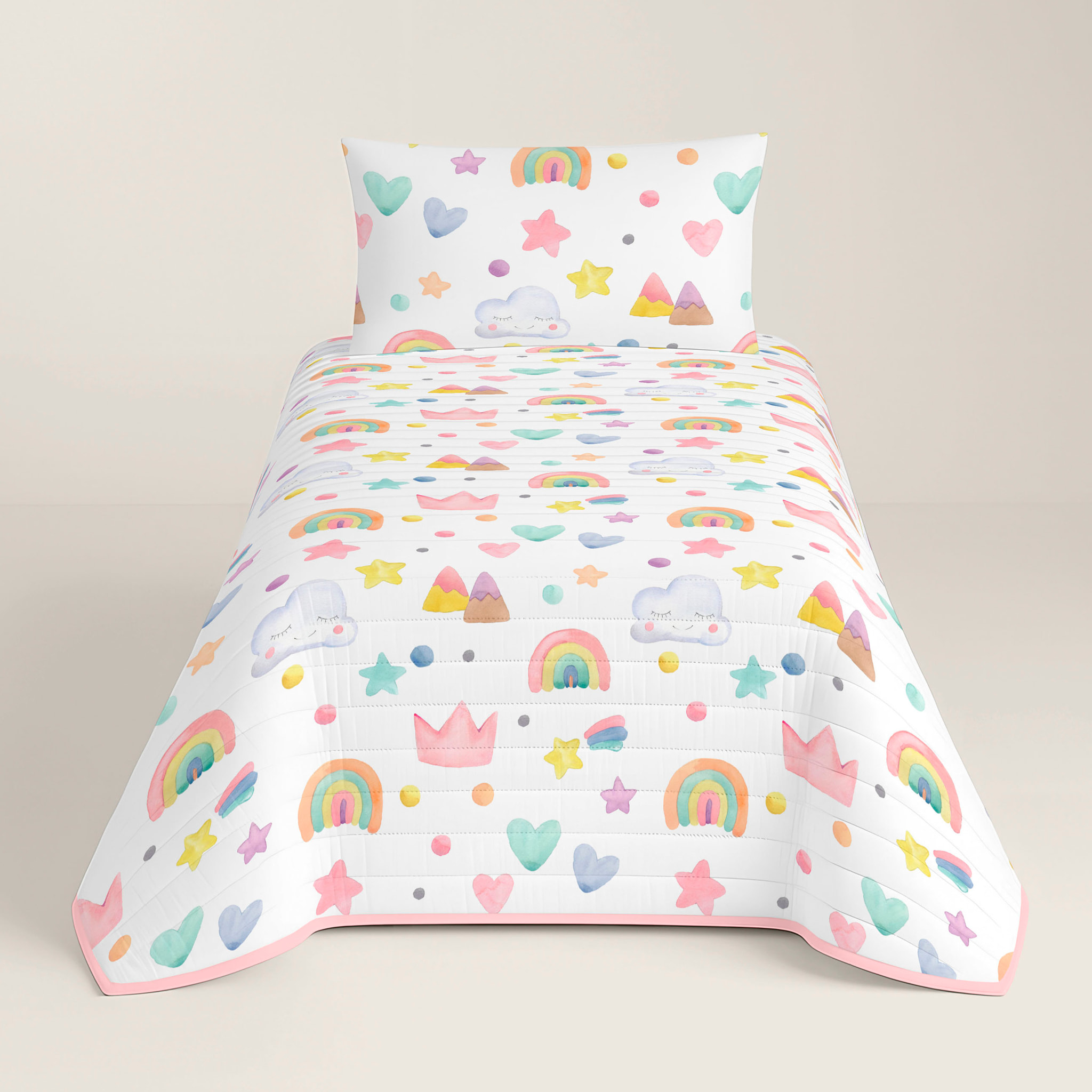 Cool Kids - Colcha Bouti Estampada - 100% Algodón - 70 gr/m² - Confetti