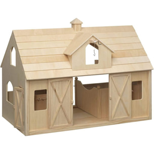BREYER DELUXE WOOD BARN, GRAN ESTABLO REALISTA DE MADERA