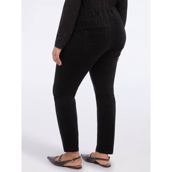 Fiorella Rubino - Pantaloni skinny in velluto - Nero