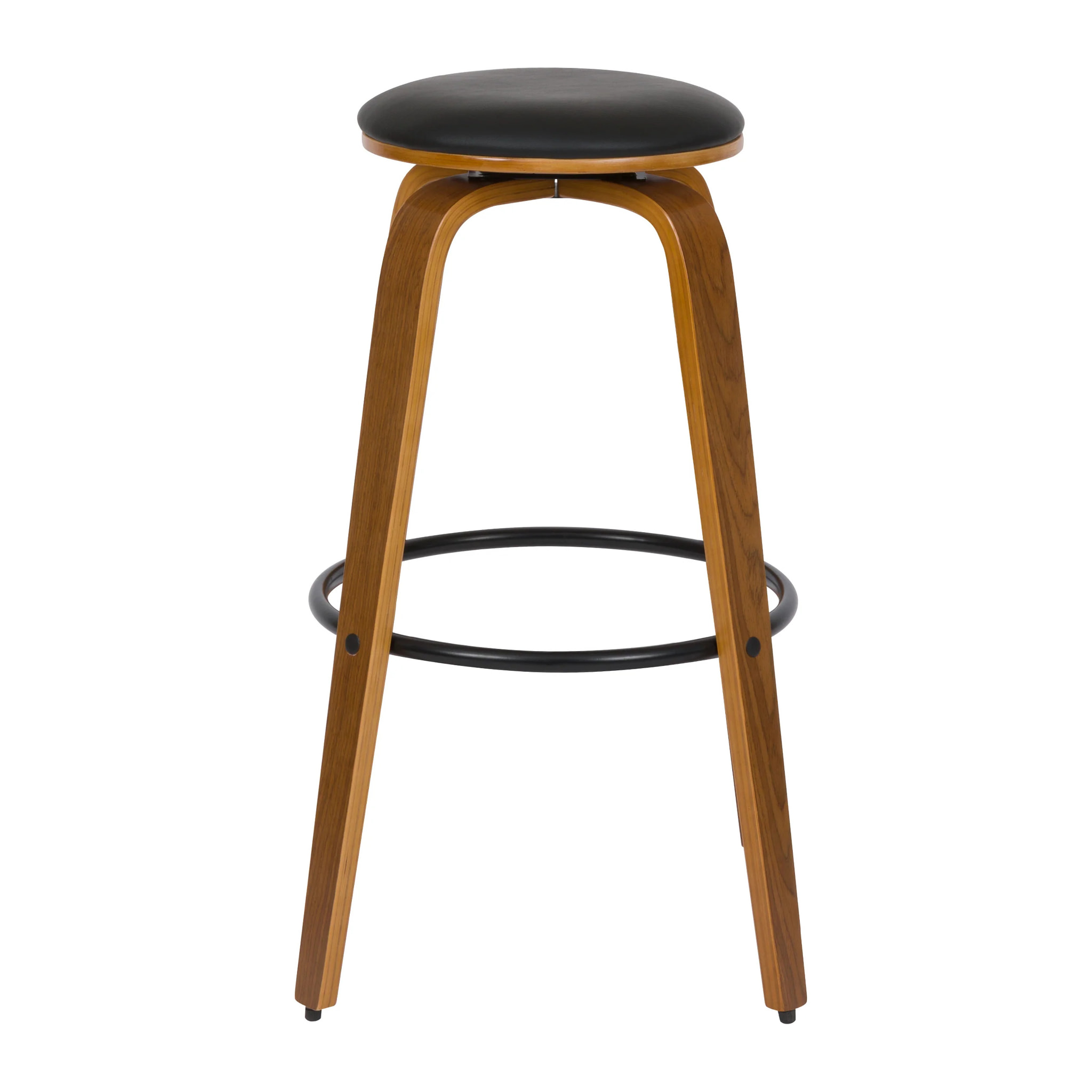 Lot de 2 tabourets de bar 78 cm en cuir synthétique noir - Arthus