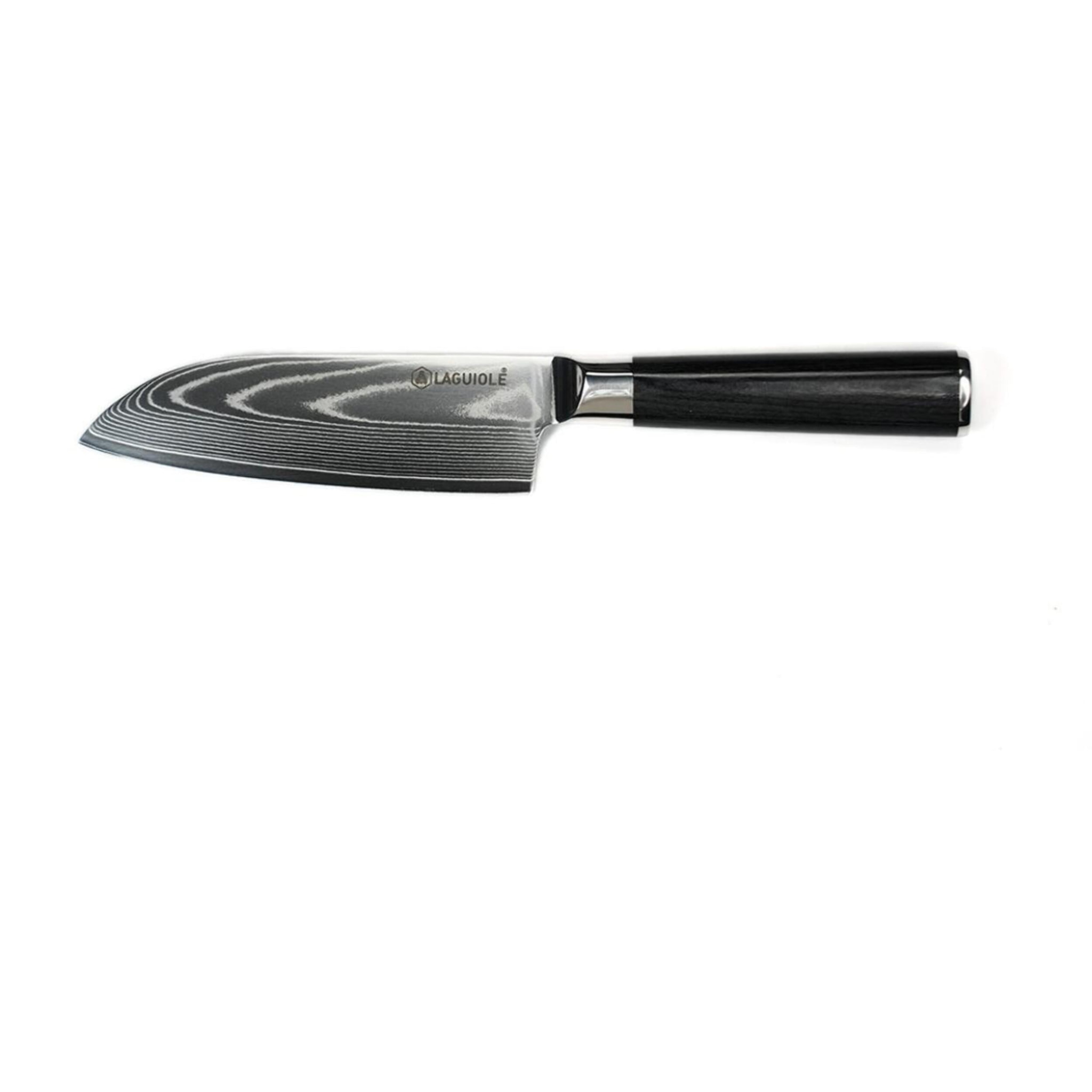 Couteau santoku noir damas 29cm avec étui - "Core"