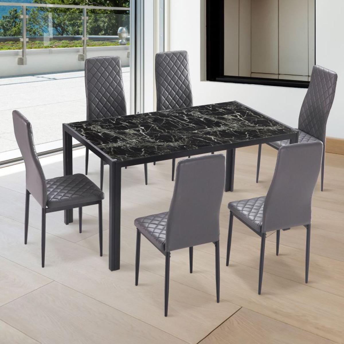 Mesa de comedor Lacey Mármol negro