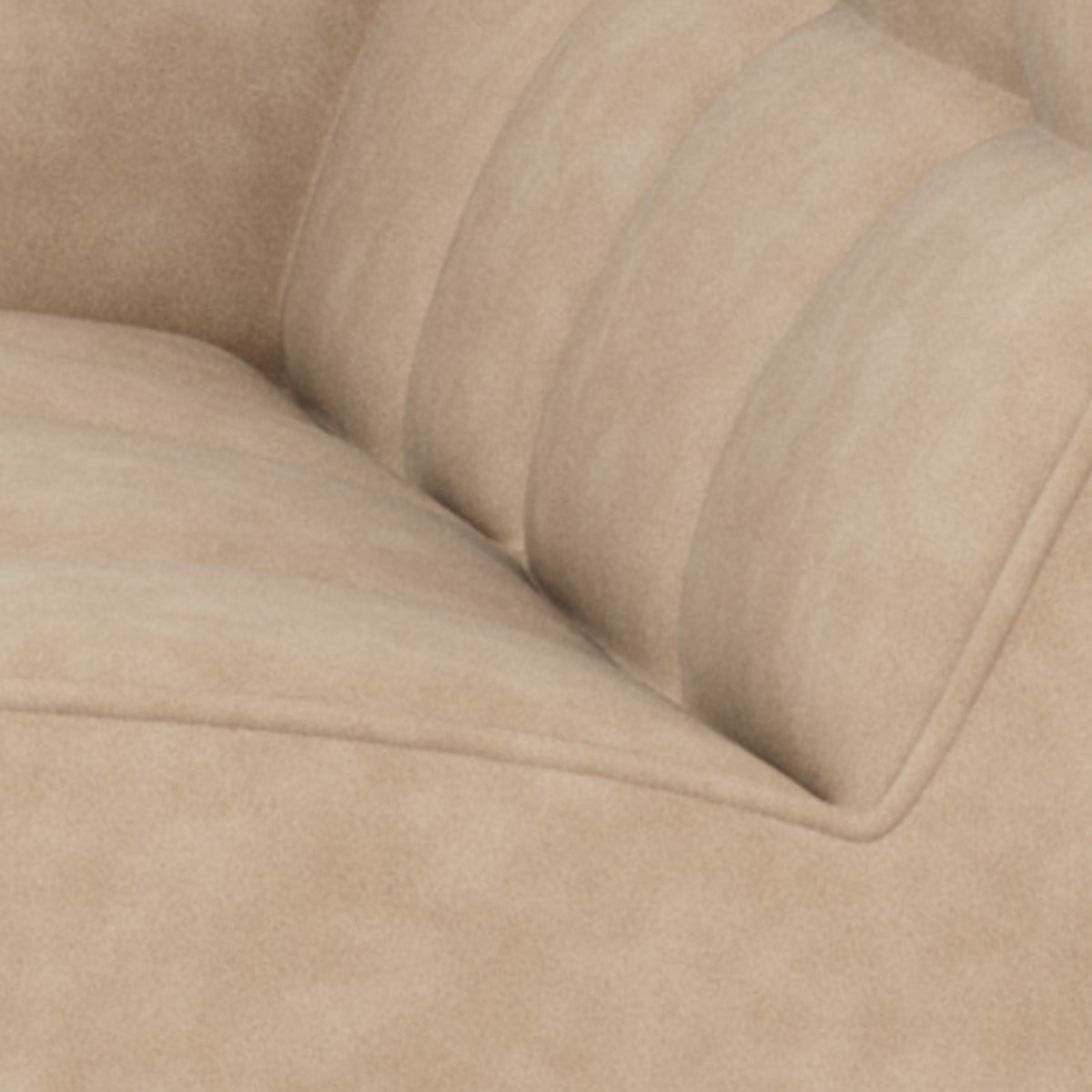 Alya - canapé modulable panoramique 7 places en simili - Beige