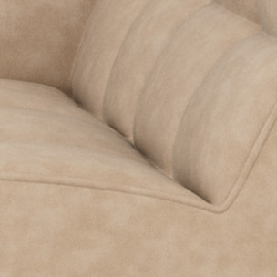 Alya - canapé modulable panoramique 7 places en simili - Beige