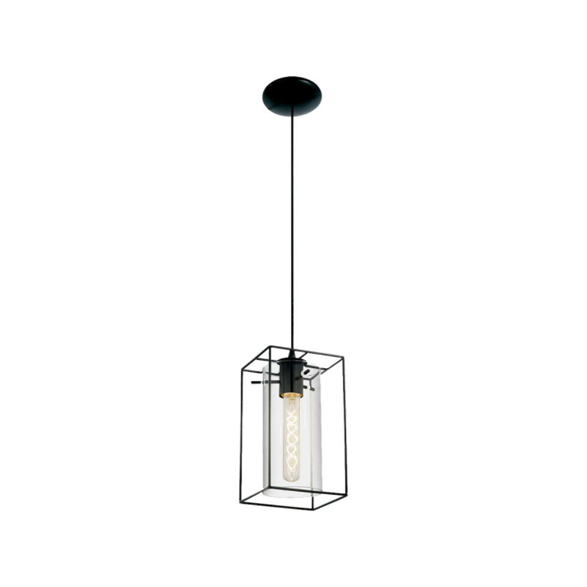 Suspension H.110cm en acier noir - LONCINO 515