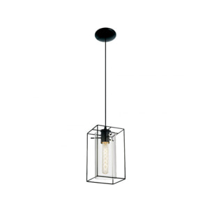 Suspension H.110cm en acier noir - LONCINO 515