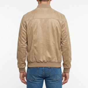 Giubbino polo tasca a toppa ecosuede